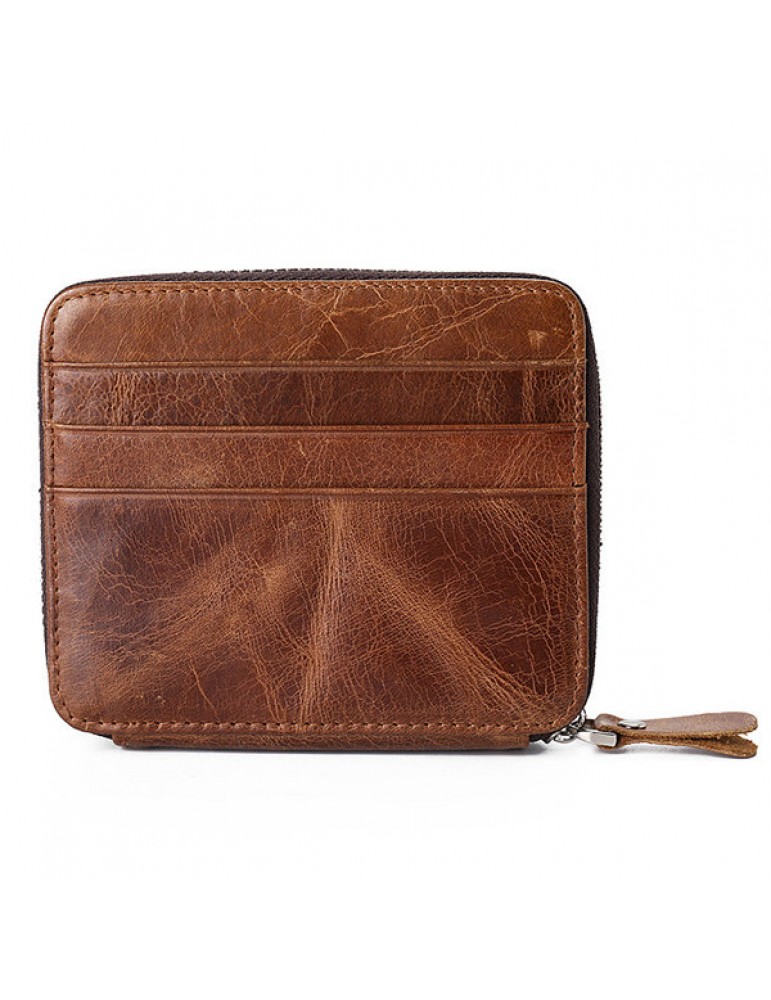 Genuine Leather Casual Vintage Bifold Wallet 12 Card Slots Card Pack For Men
