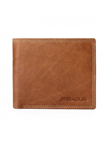Genuine Leather Wallet Vintage Casual 6 Card Slots Card Pack For Men