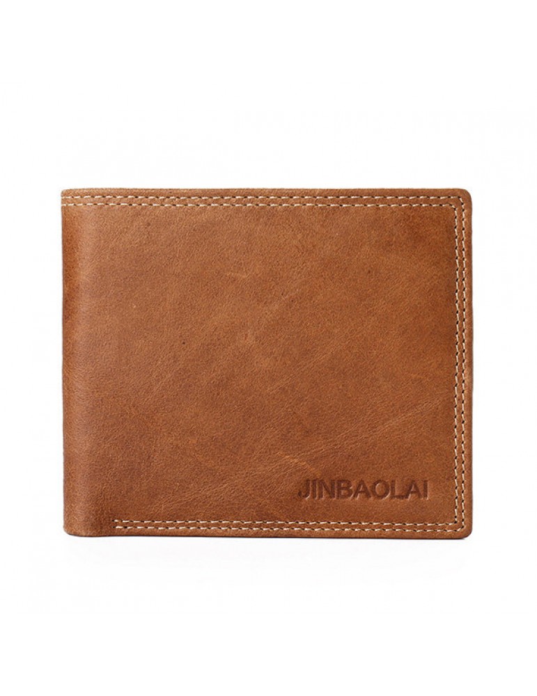 Genuine Leather Wallet Vintage Casual 6 Card Slots Card Pack For Men