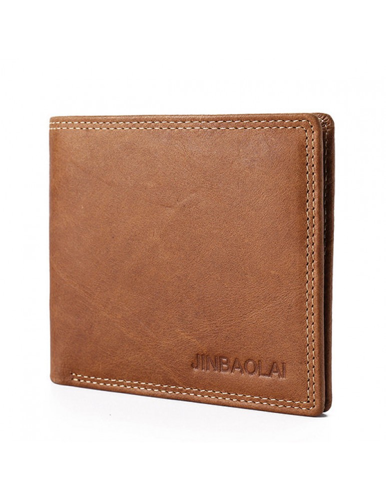 Genuine Leather Wallet Vintage Casual 6 Card Slots Card Pack For Men