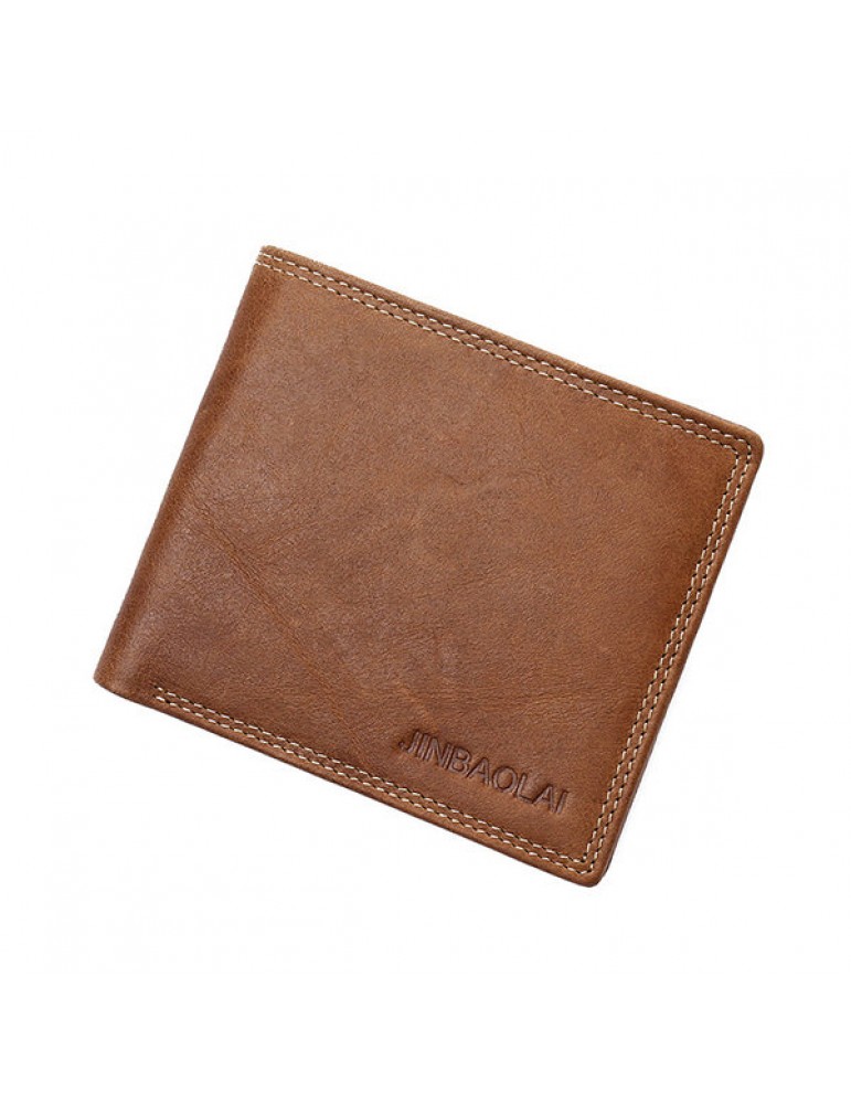 Genuine Leather Wallet Vintage Casual 6 Card Slots Card Pack For Men
