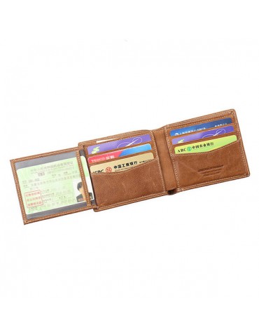 Genuine Leather Wallet Vintage Casual 6 Card Slots Card Pack For Men