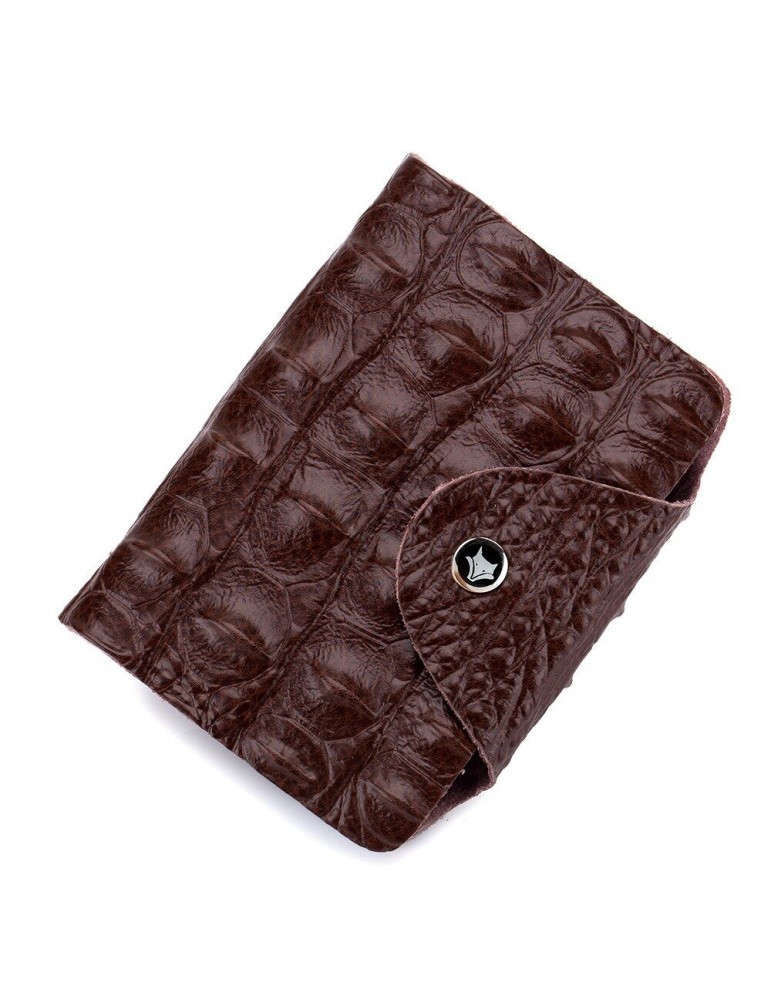 Men Vintage Genuine Leather Alligator Pattern Multi-slot Card Holder Wallet