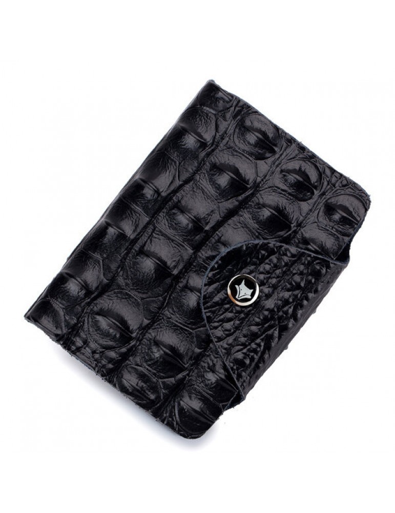 Men Vintage Genuine Leather Alligator Pattern Multi-slot Card Holder Wallet