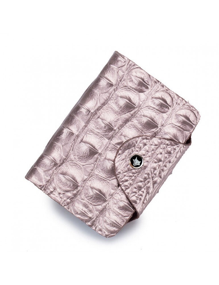 Men Vintage Genuine Leather Alligator Pattern Multi-slot Card Holder Wallet