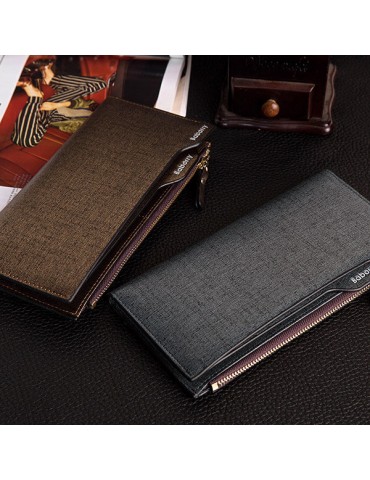 PU Leather Bifold Wallet 17 Card Slots Casual Business Card Pack Coin Bag For Men