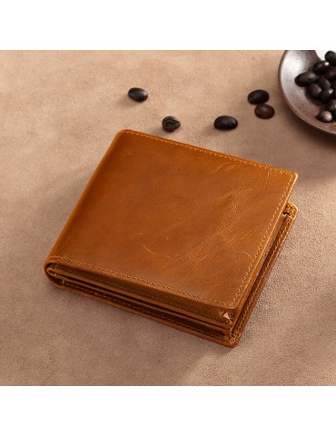 RFID Antimagnetic Vintage Multi-functional Genuine Leather Wallet For Men