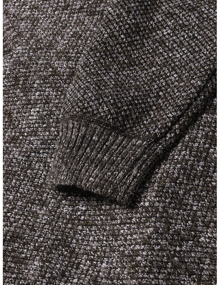 Mens Knitted Warm Vintage High Neck Long Sleeve Sweaters