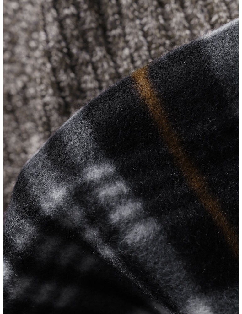Mens Knitted Warm Vintage High Neck Long Sleeve Sweaters