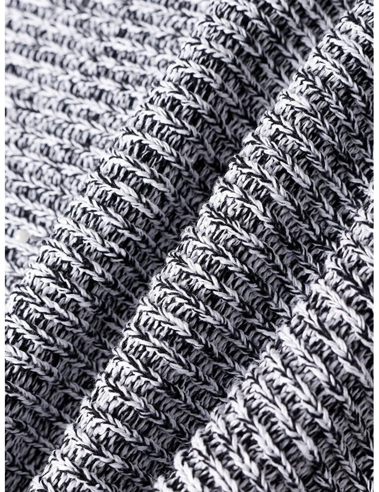 Mens Letter Pattern Half Zip Vintage Knitted Drawstring Sweater Hoodies